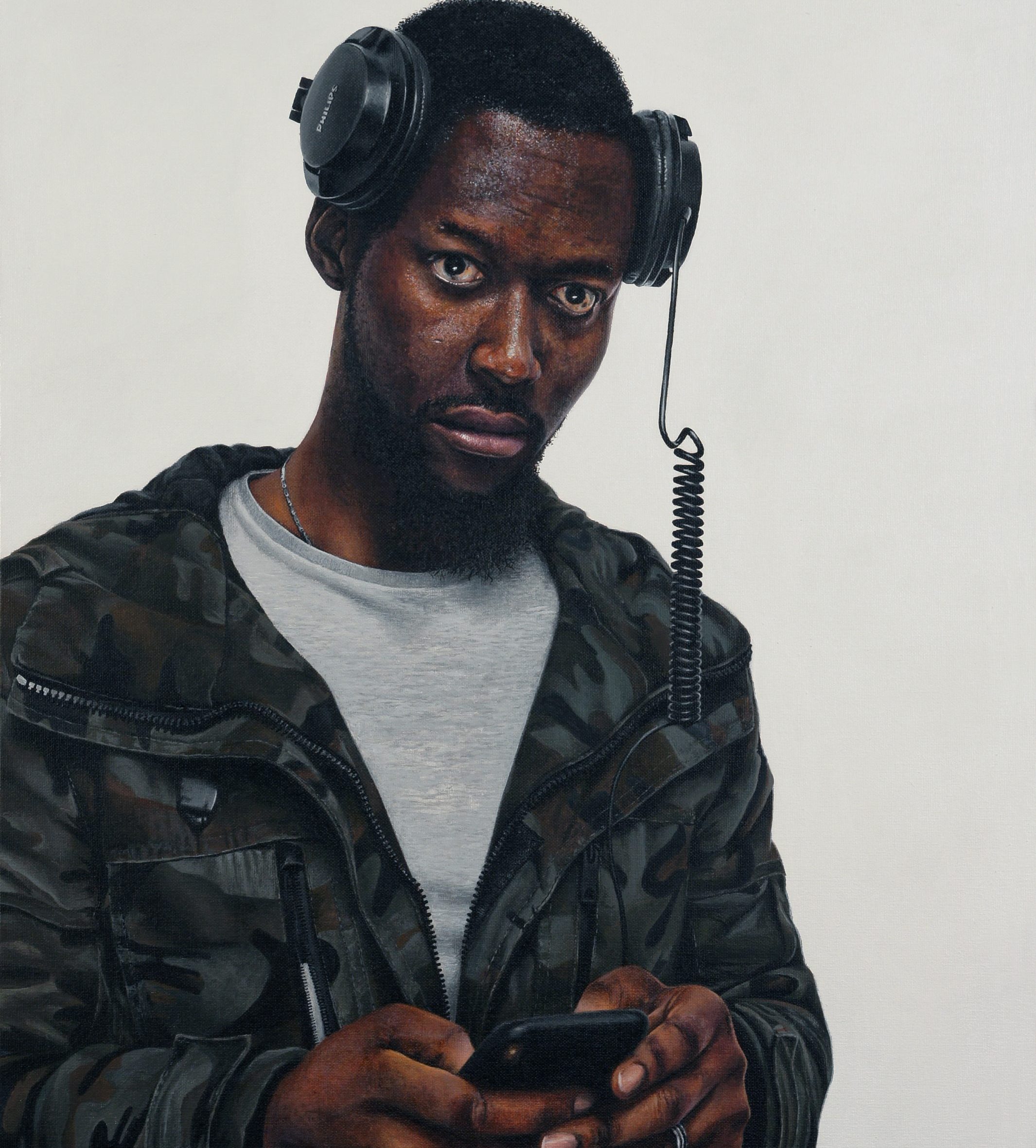 Peter's portrait of Solomon Onaolapo, which was selected for the John Moores Painting Prize exhibition.