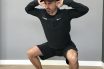 Raul Romero demonstrates a squat technique.