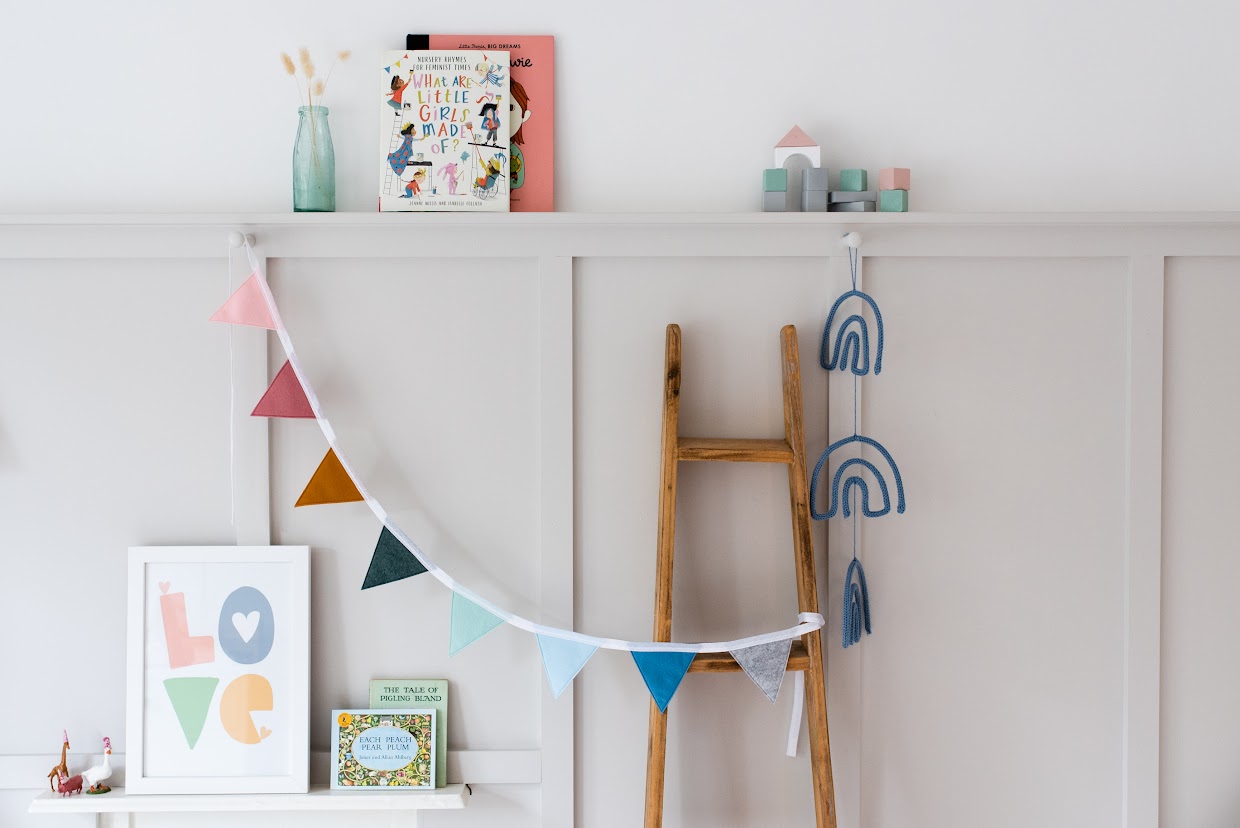 Styled to Sparkle pastel rainbow bunting